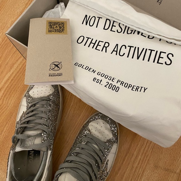 Golden Goose Silver Glitter Stardan Sneakers - Picture 4 of 6